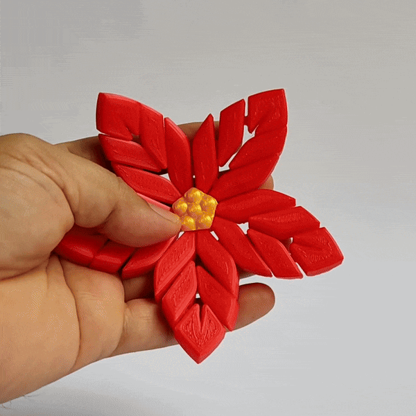 flexi poinsettia 3d model