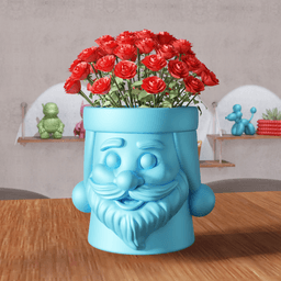 Santa Claus Planter Vase and Storage Box 3d model