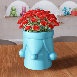 Santa Claus Planter Vase and Storage Box 3d model