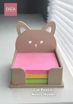 Cat Post-it Notes Holder 3d model