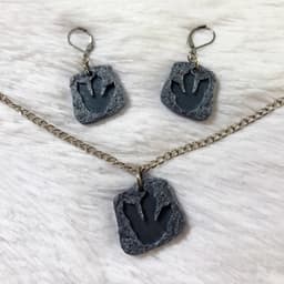 Theropod Footprint Earrings 3d model