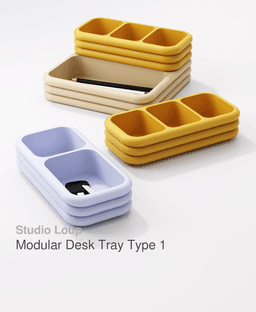 Modular Desk Tray Type 1 3d model