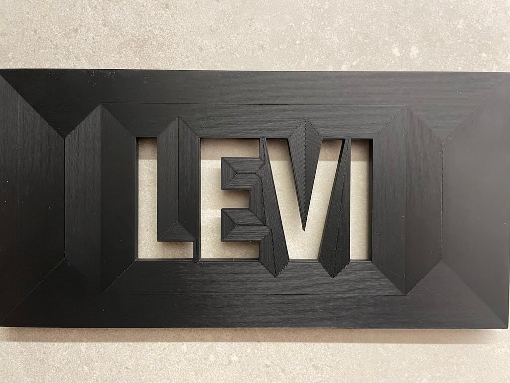 Modern Door Sign 3d model