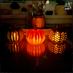 Pumpkin Tealights 3d model