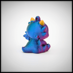 Cute Baby Dragon Keychain 3d model