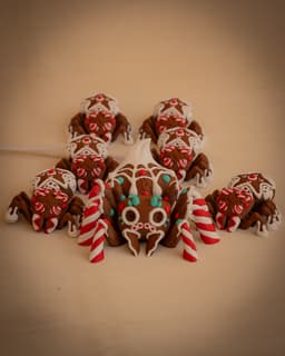 Articulated Gingerbread J_Spider Colors.3mf 3d model