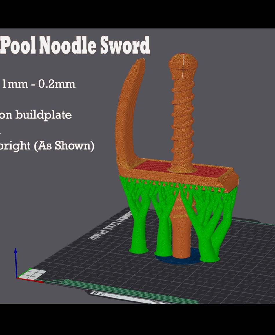Awesome Pool Noodle Sword 3d model