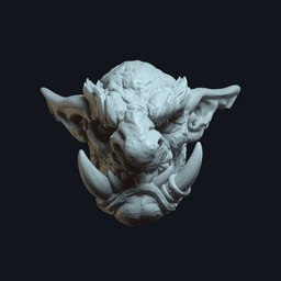 Snaggletooth v4 (actiong figure head) 3d model