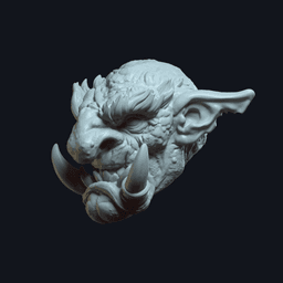 Snaggletooth v4 (actiong figure head) 3d model