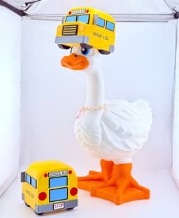 School Bus Hat Goose Gear for Porch Goose 3d model