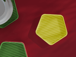 Stackable Scalloped Reverse Pentagon Coaster Set 3D Print STL File | 3 Sizes 3d model