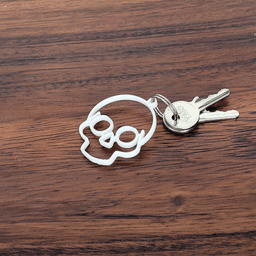 Skull Silhouette Keychain 3d model