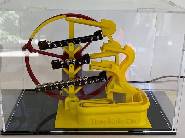 Marble Clock "Time Rolls On" 3d model
