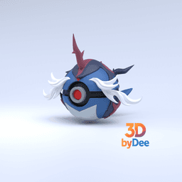 Samurott Hisuian Pokeball 3d model