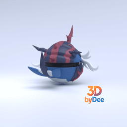 Samurott Hisuian Pokeball 3d model