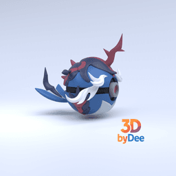 Samurott Hisuian Pokeball 3d model