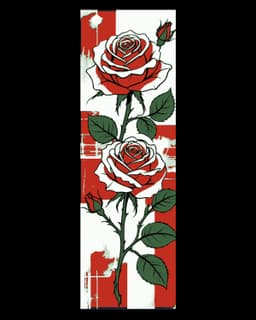 Pop art style bookmarks of Roses 3d model
