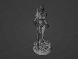 Female Fantasy Knight with Trident (Aurora) 3d model