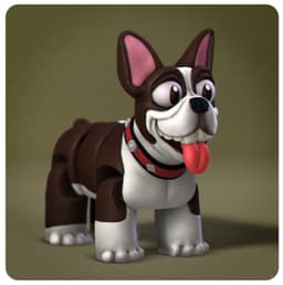 Happy Dogs Boston Terrier 3d model