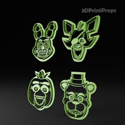 Five Nights At Freddy's Cookie Cutters Set 3d model