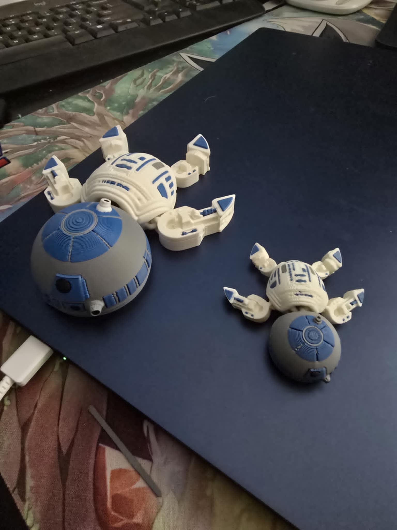 100% and 50% scale. I repainted the dome grey from the stock white