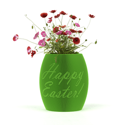 Happy Easter Vase 3d model
