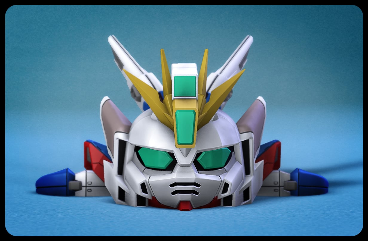 Super Turtle Gundam Wing 3d model