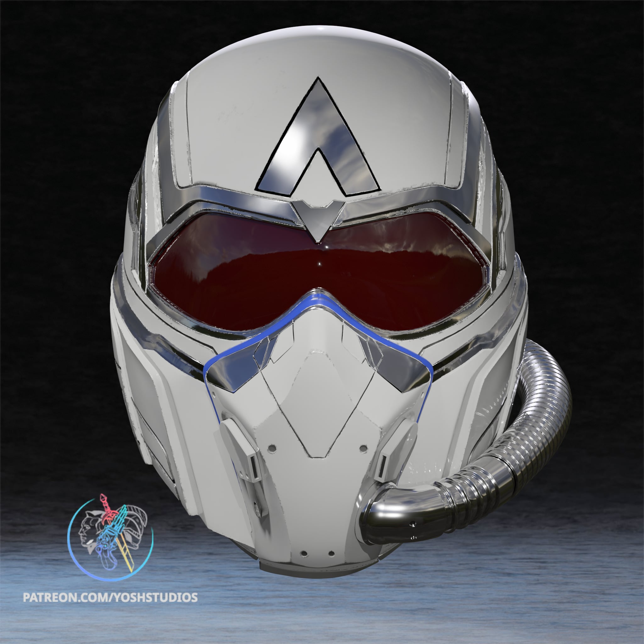 Captain America 4 Hypersonic Mask 3D Printer STL File 3d model