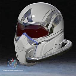 Captain America 4 Hypersonic Mask 3D Printer STL File 3d model