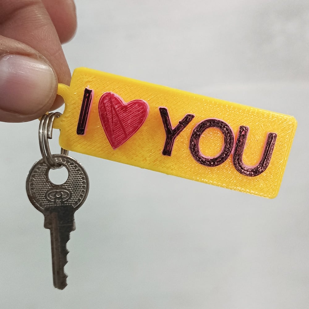 Free 3D Name Keychain STL File Generator 3d model