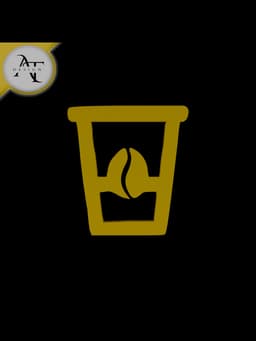 Simple Coffee Cup Symbol - 2D Art 3d model