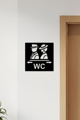WC, Toilet Sign, Restroom 3d model