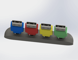 Cable Clip Organizer 4P – 3D Printable STL File 3d model