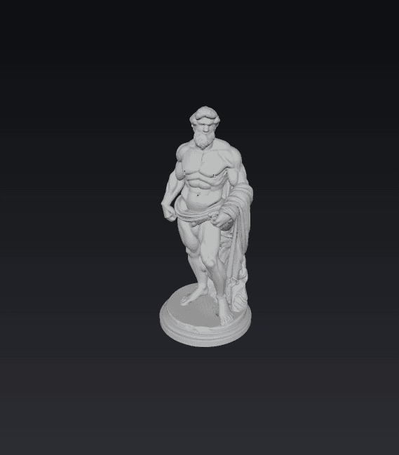 Greek Hercules statue 3d model