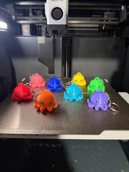 Cute Octopus Keychain NO SUPPORTS 3d model
