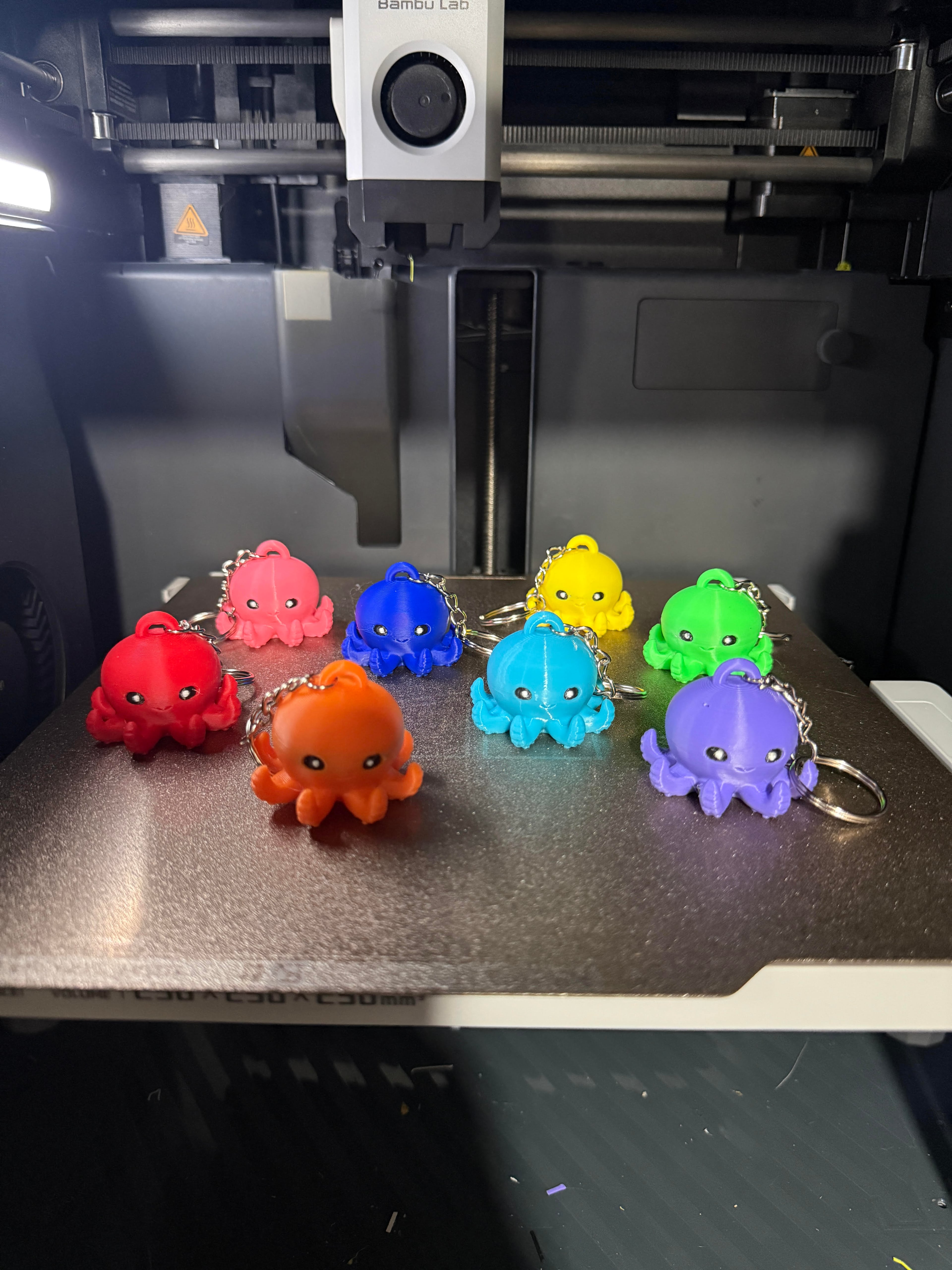 Cute Octopus Keychain NO SUPPORTS 3d model
