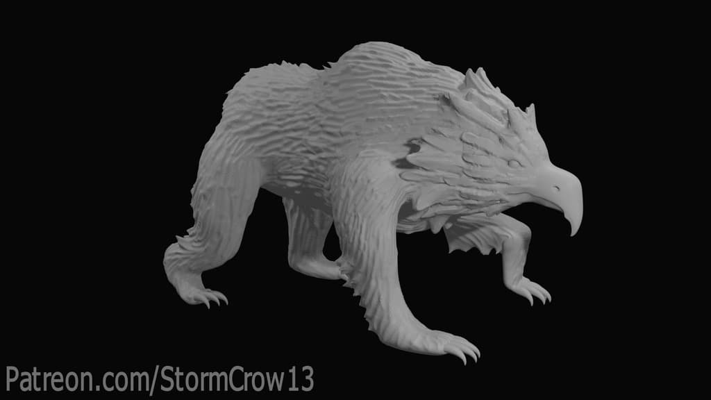 Owlbear through the ages- Dragonlance: Fifth Age 3d model