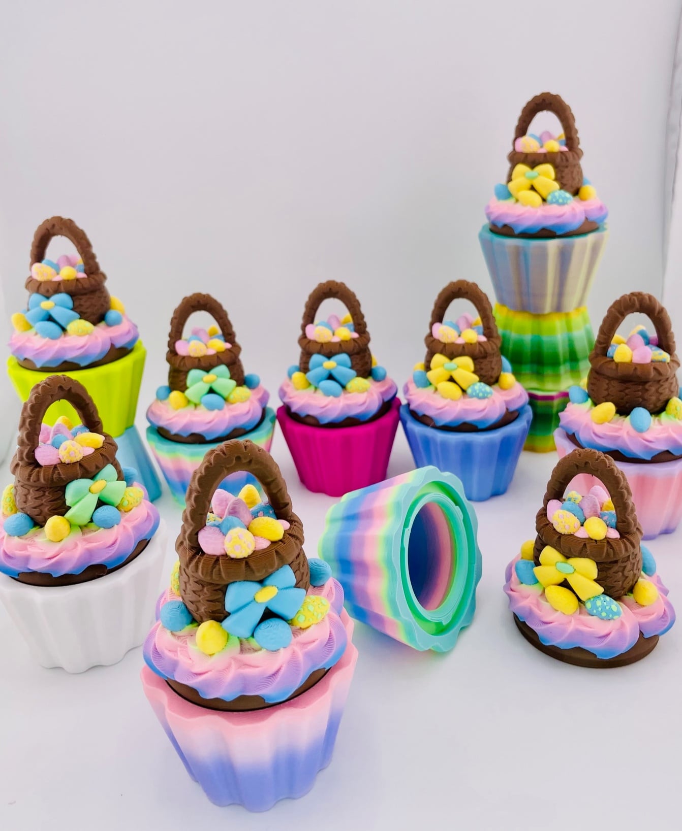Cupcake Container -Easter Basket 3d model