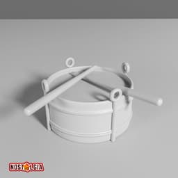 Drum Vintage Soviet Toy 3d model