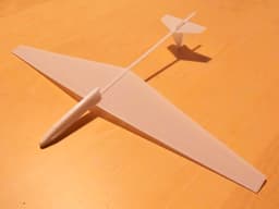 Slope Glider for Hand and Rubber Band Start 3d model