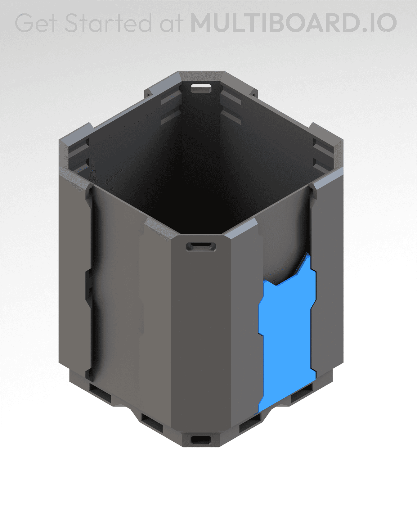 1 LU Bin Fit - XI Cover Locked Lite Rail - (1.5 MU Rail) 3d model