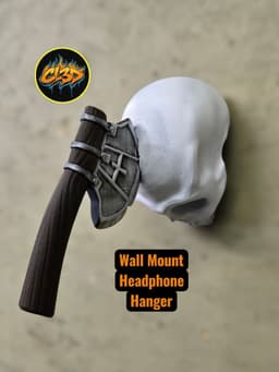 Primitive Axe Headphone Hanger - Skull 3d model