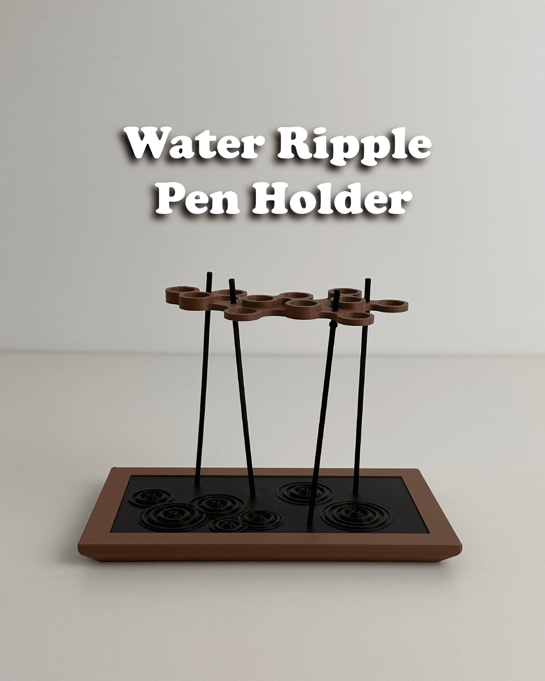 Water Ripple Pen Holder 3d model