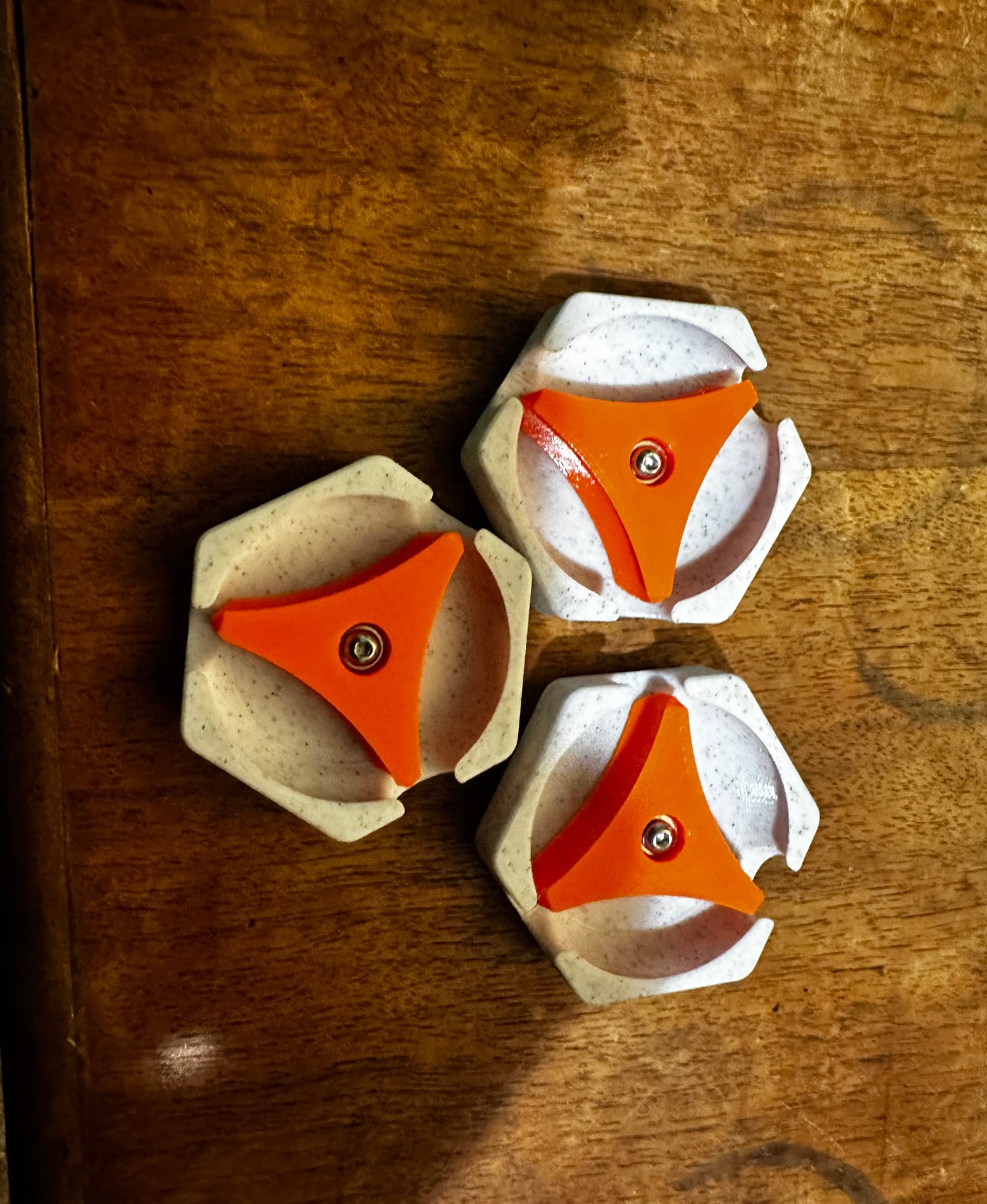 Turned out great - printed in Overture Rock White (Marble) PETG and Hatchbox Orange PETG.