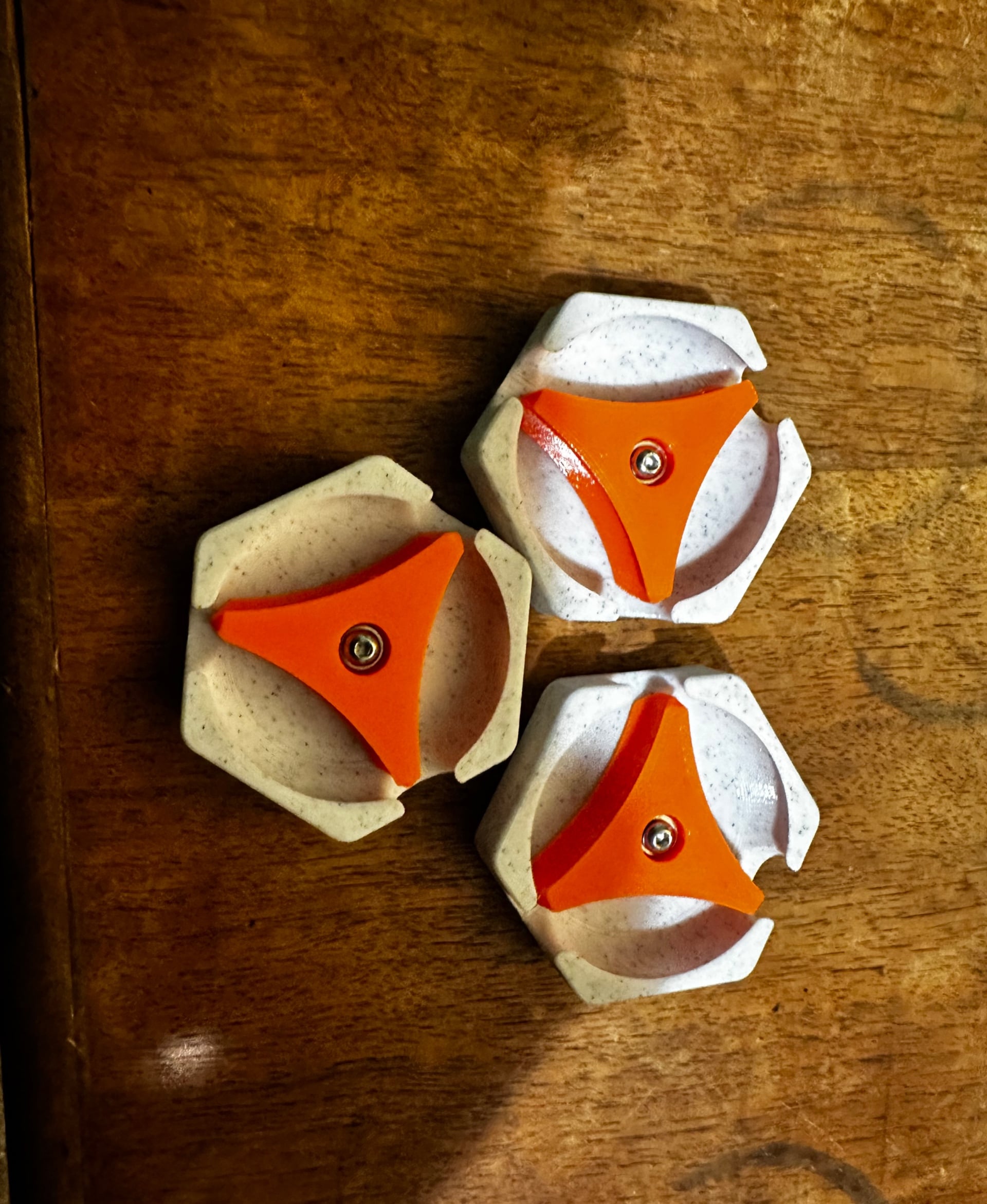 Turned out great - printed in Overture Rock White (Marble) PETG and Hatchbox Orange PETG.