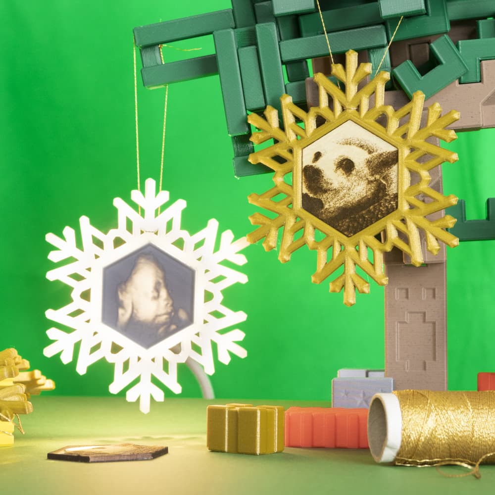 Snowflake Ornament (Customize) 3d model