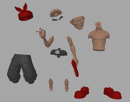 Street Tough Figure STL | Character 3D Print | No AMS 3d model
