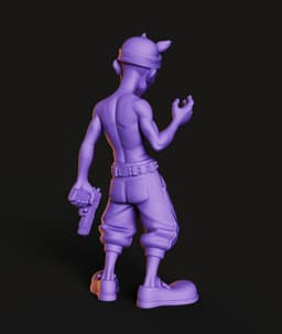 Street Tough Figure STL | Character 3D Print | No AMS 3d model