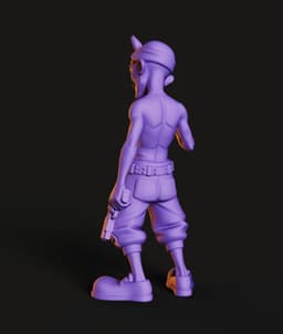 Street Tough Figure STL | Character 3D Print | No AMS 3d model