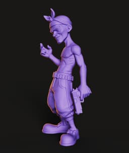 Street Tough Figure STL | Character 3D Print | No AMS 3d model